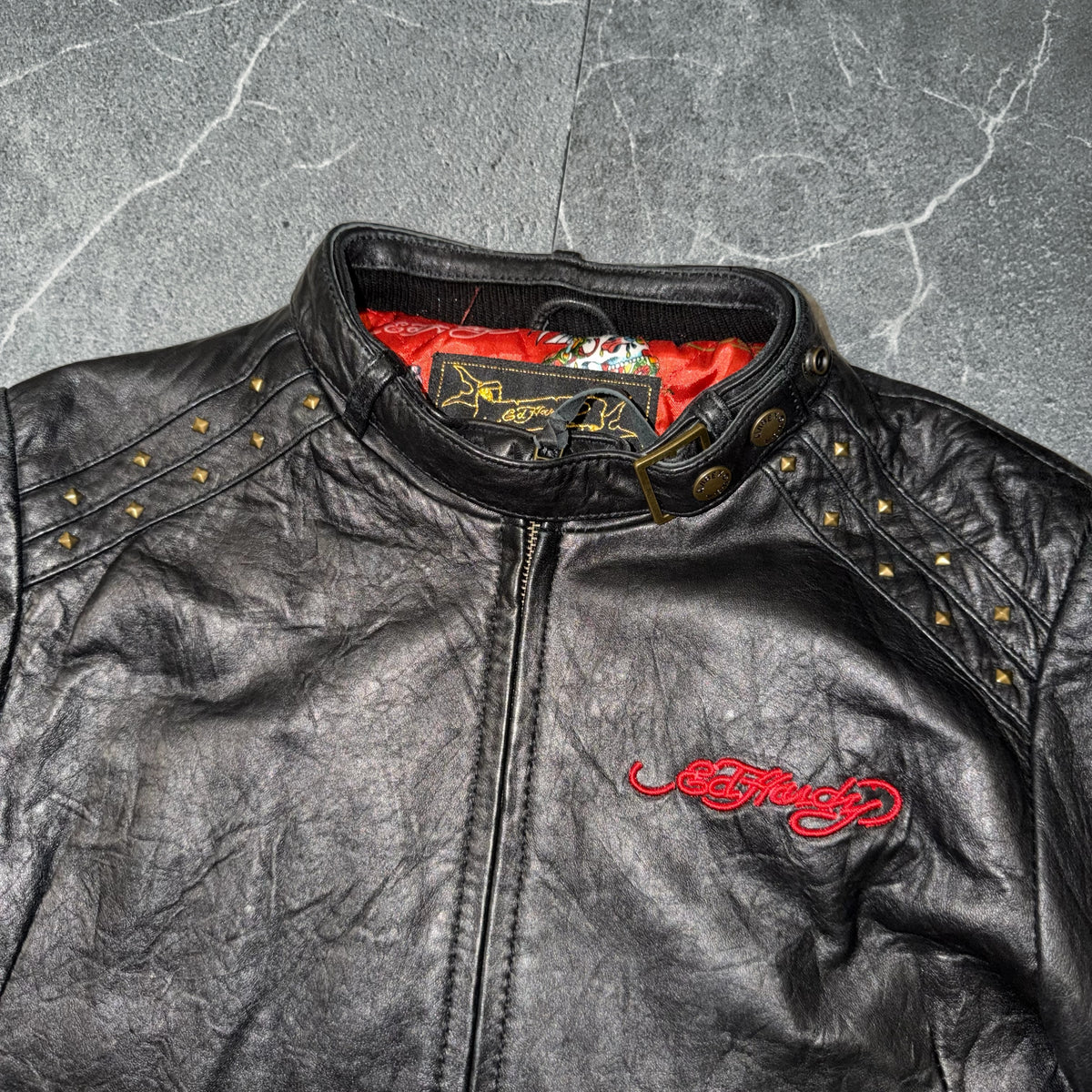 Vintage Ed Hardy for Avirex Wmns Leather Jacket