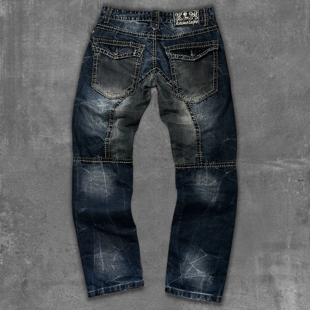Y2k Kosmo Lupo Biker Jeans