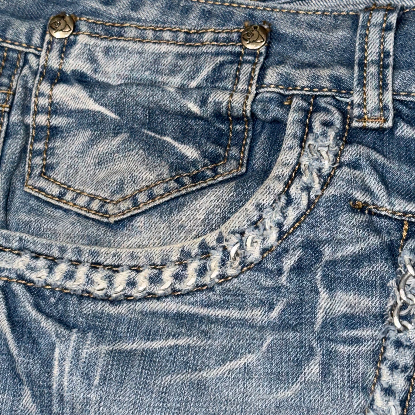 Y2k Kosmo Lupo Chain Jeans