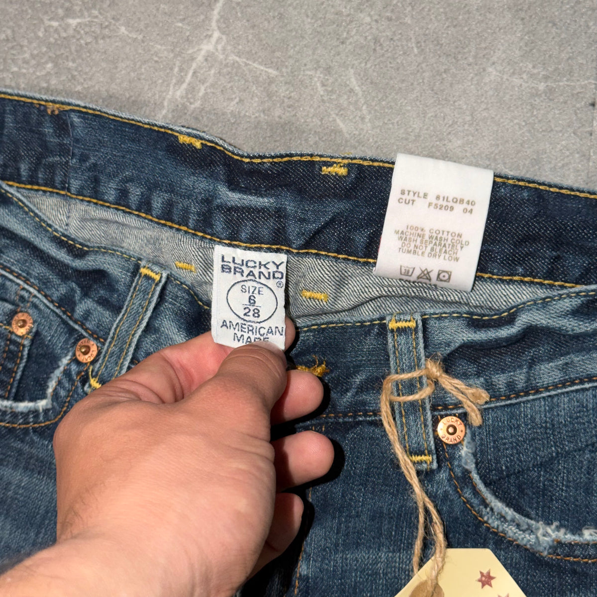 Y2k Lucky Brand “Lucky You” Flared Distressed Jeans