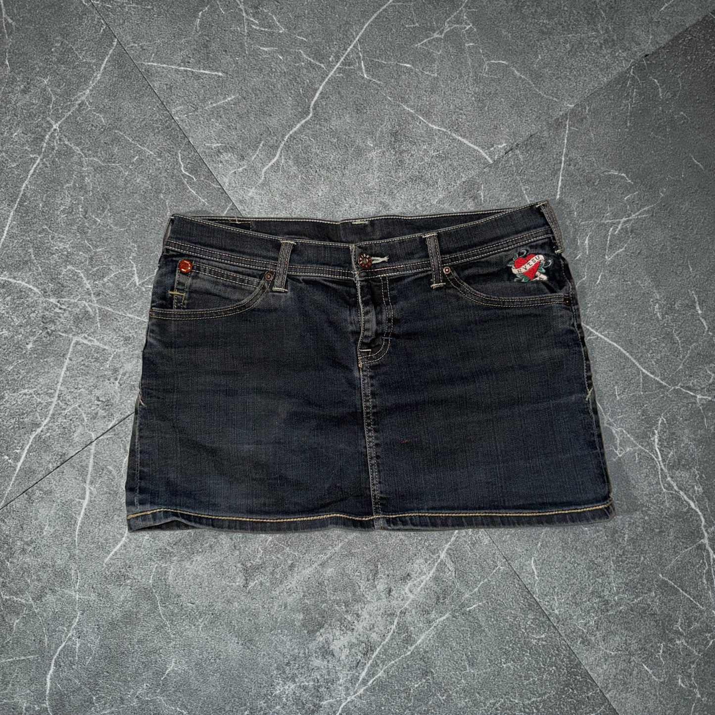 Y2k Evisu X Puma Skirt