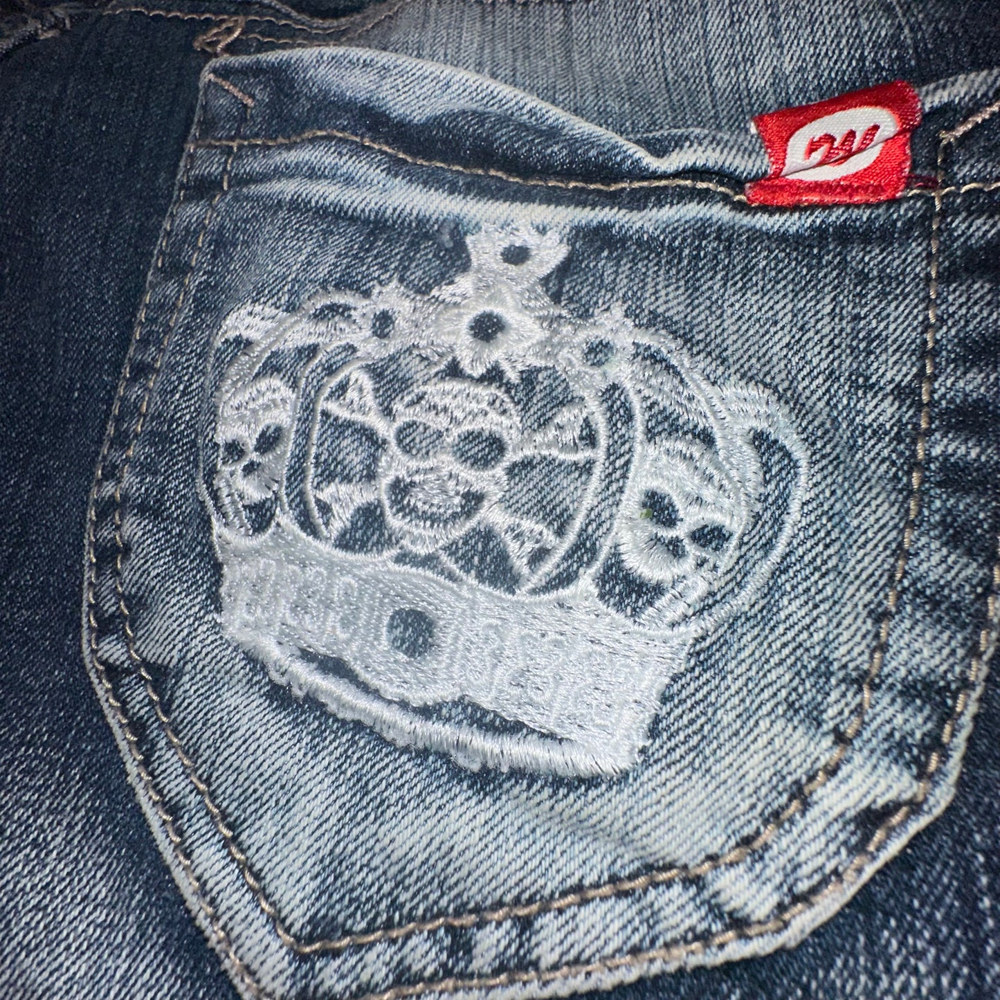 M.K Skull Crown flared Jeans