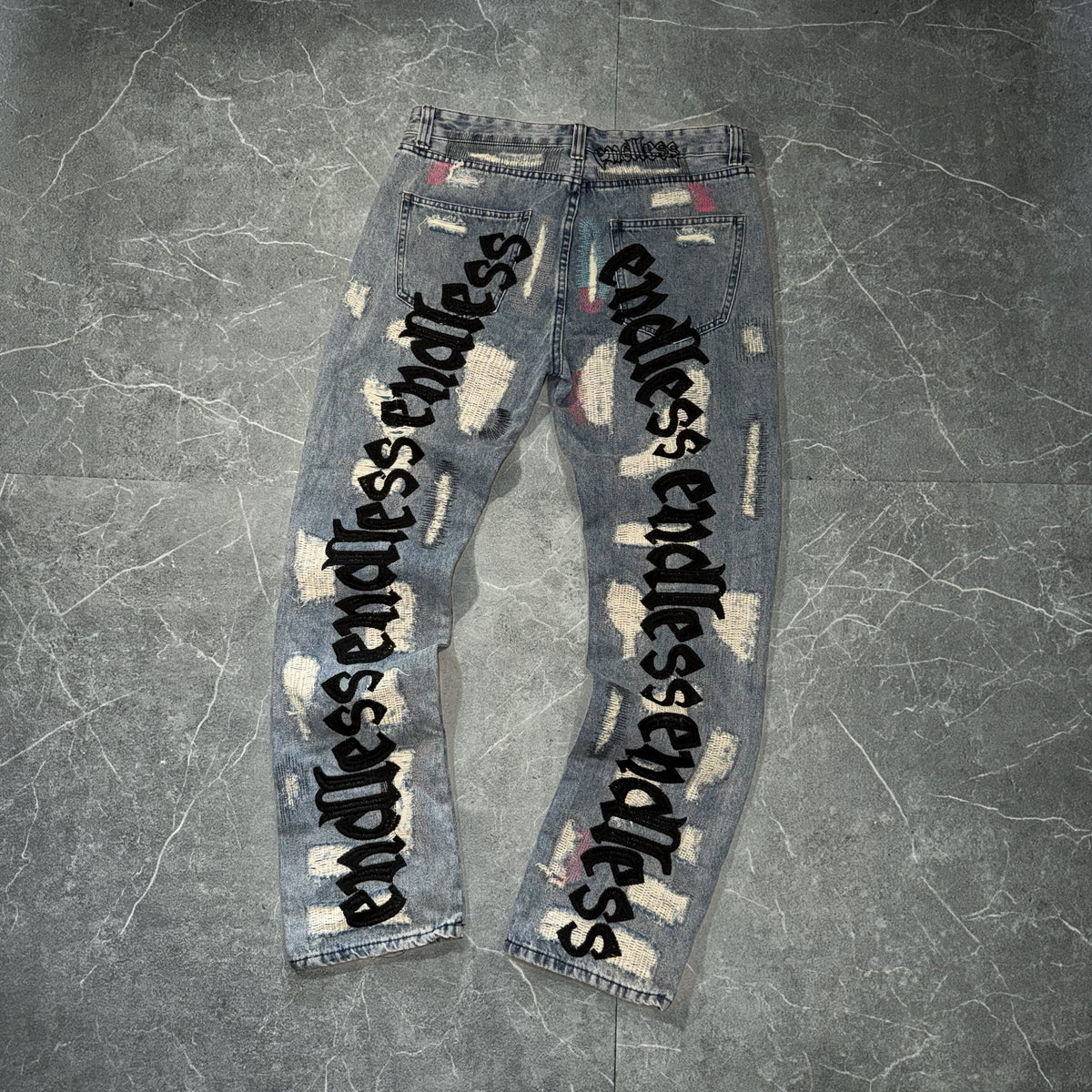 🔴Vlone X Endless Distressed Jeans