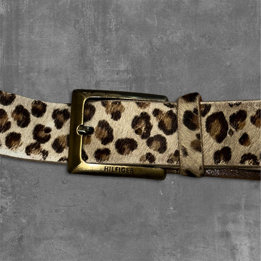 Tommy Hilfiger Leather Cheetah Belt 85cm