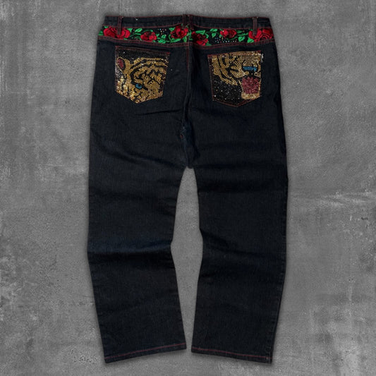 Y2k Platinum Plush Wide Leg Jeans