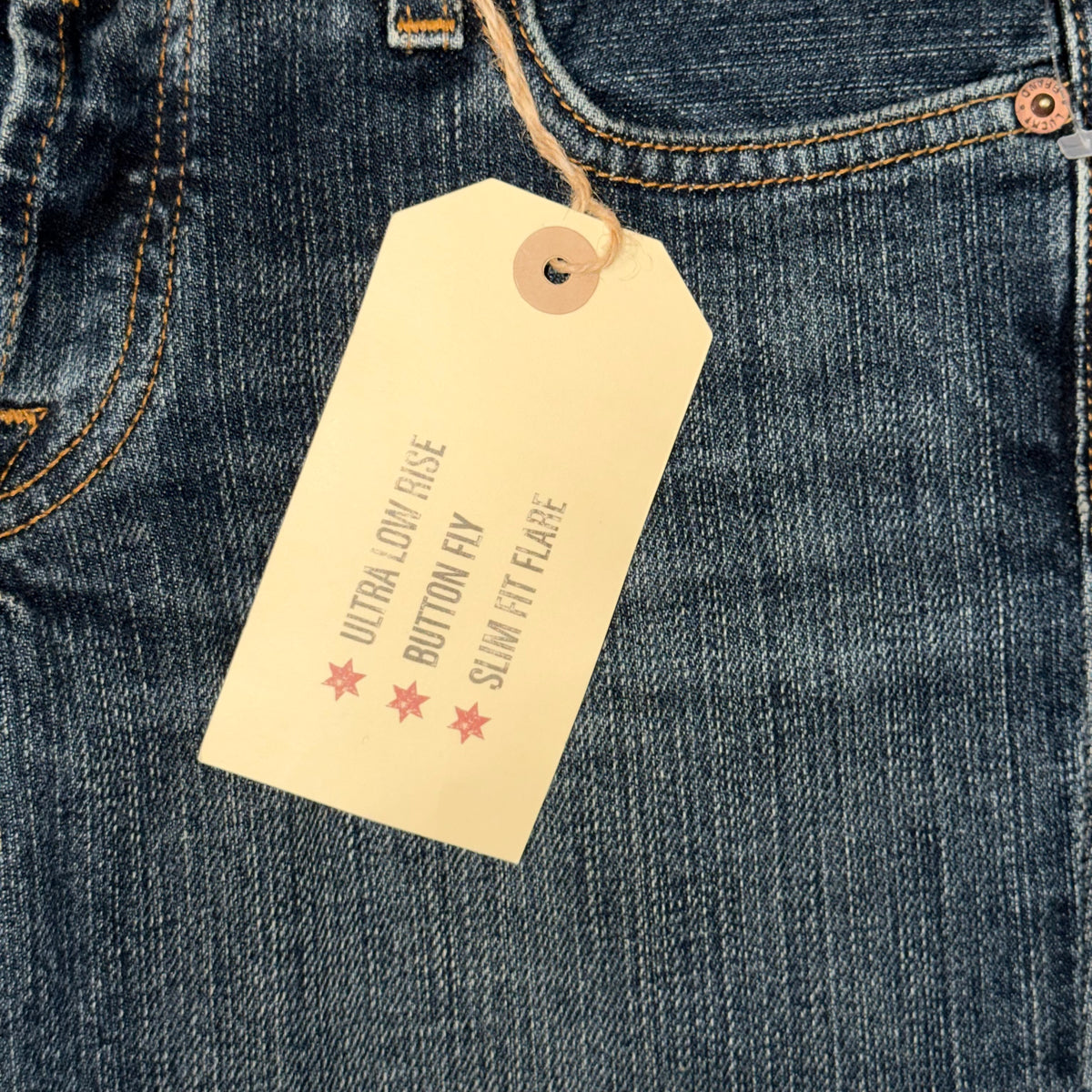 Y2k Lucky Brand “Lucky You” Flared Ultra Low rise Jeans