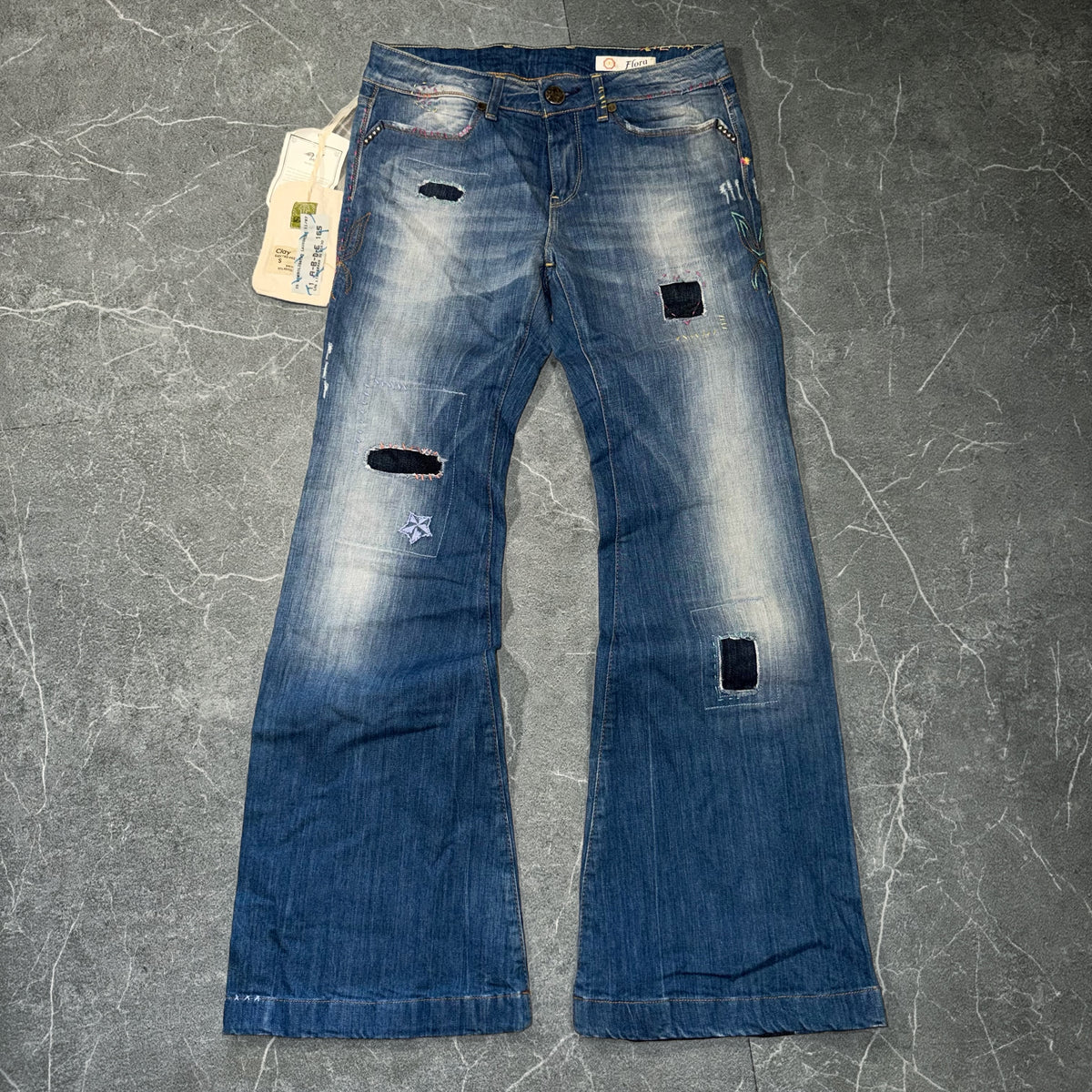 Y2k Replay Wmns Flared Low Rise Jeans