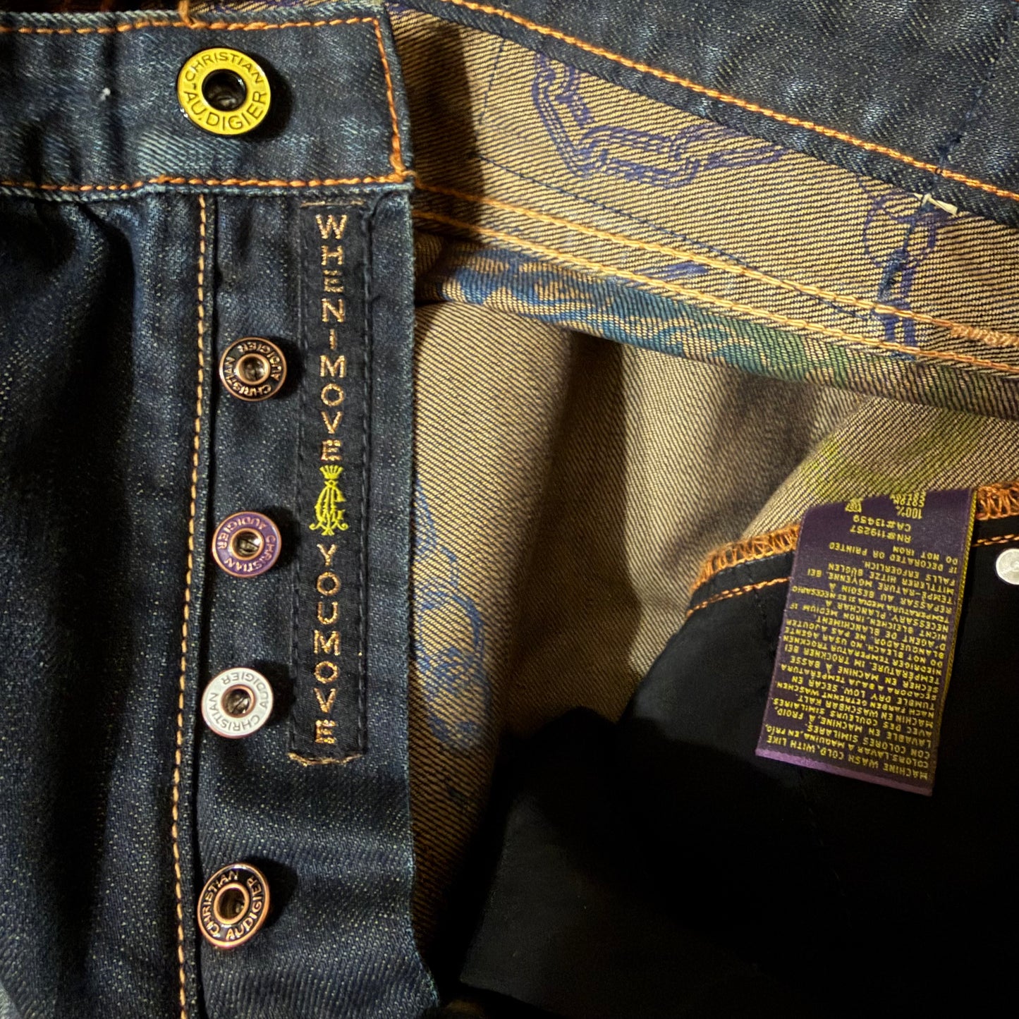 RARE Christian Audigier Day of the Dead Baggy Jeans