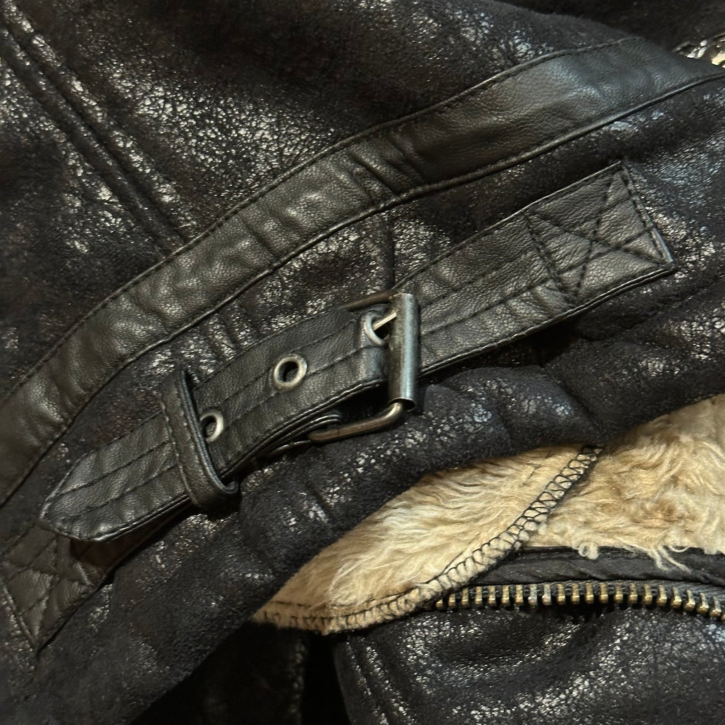 Y2k Cipo & Baxx Eco Faux Leather Jacket