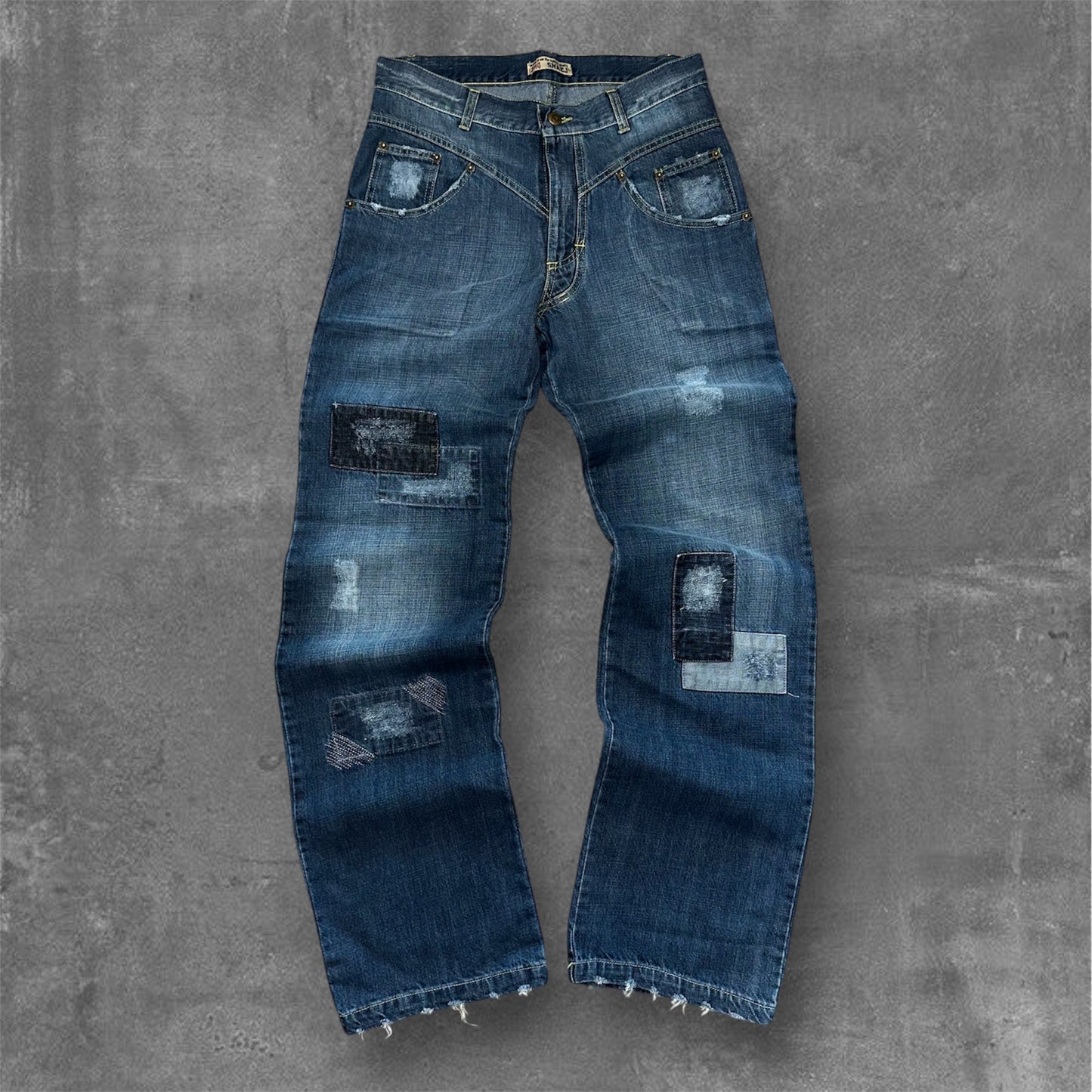 Y2k Snaej Biker Jeans