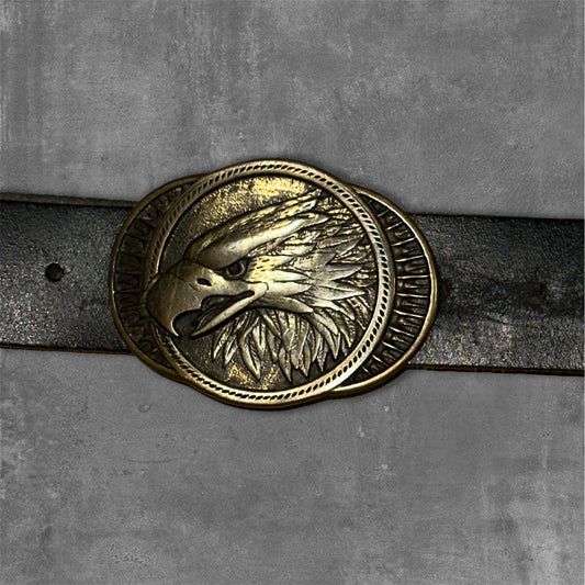Vintage Eagle Leather Belt 110cm