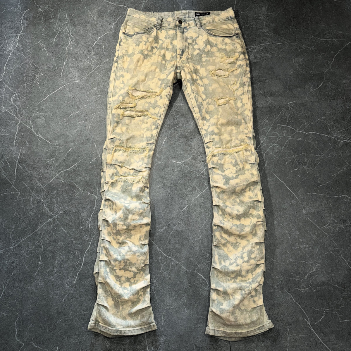 Smoke Rise Stacked Ripple Jeans