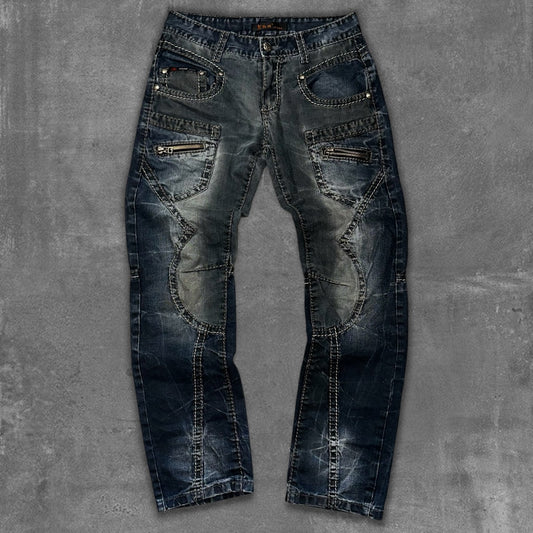 Y2k Kosmo Lupo Biker Jeans