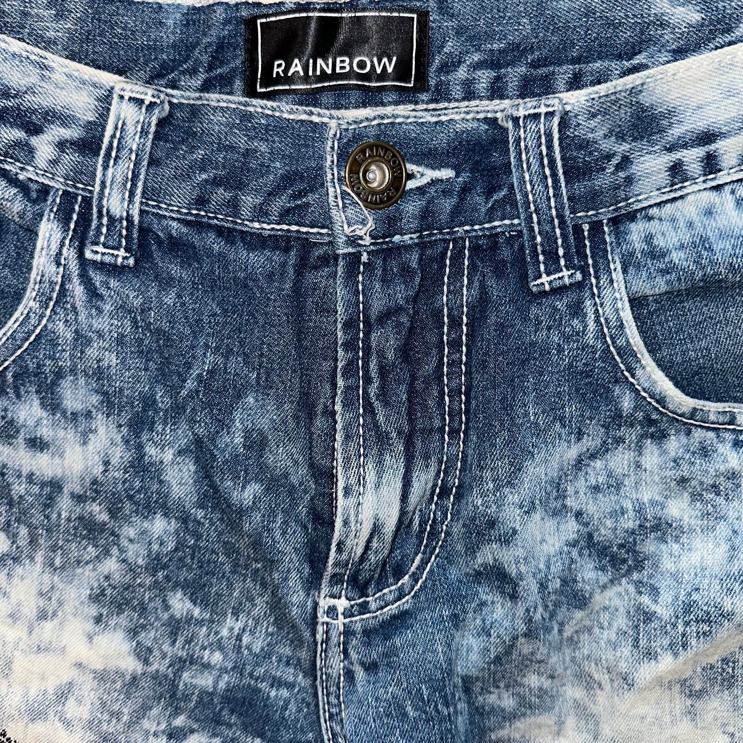 Y2k Rainbow Tattoo Jeans