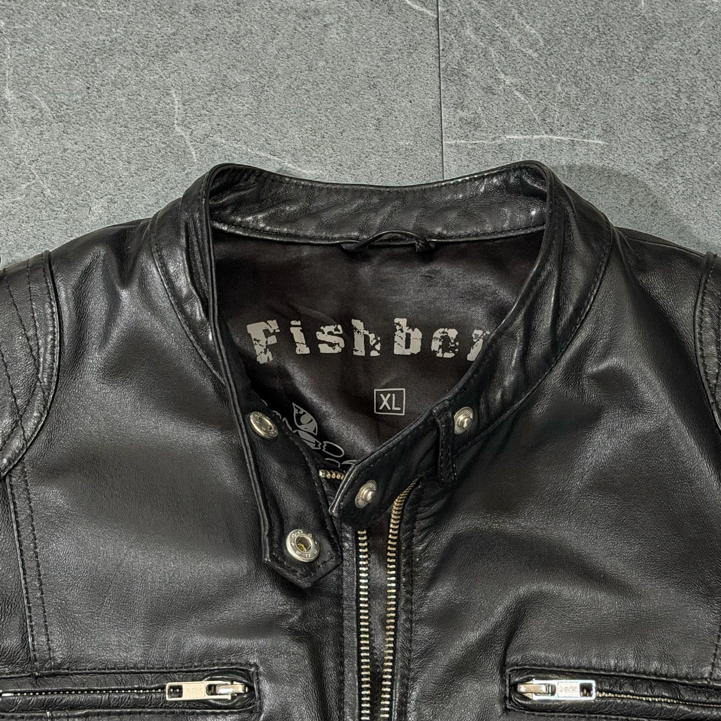 Fishbone Leather Jacket
