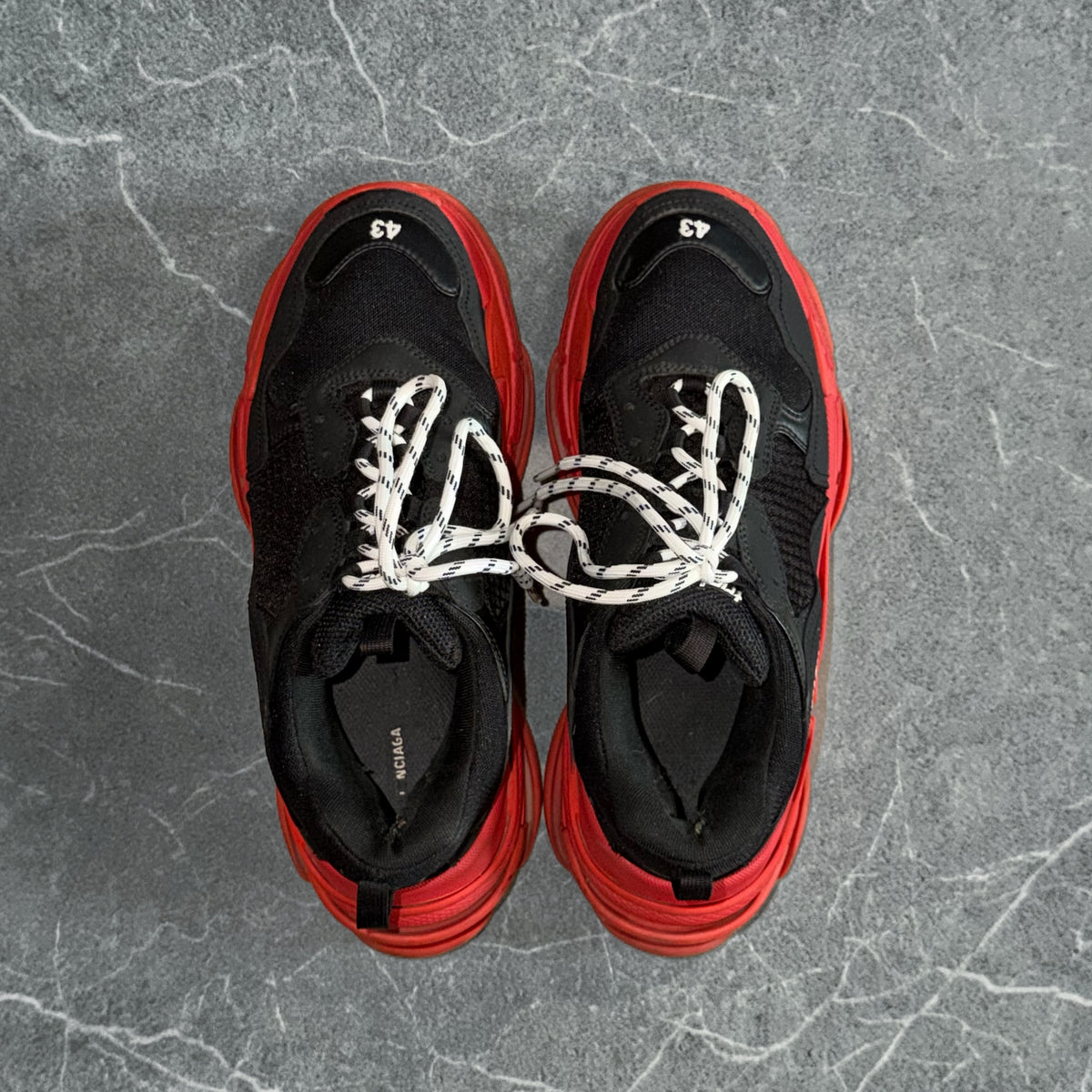 Balenciaga Tripple S Black and Red Sneakers [43]