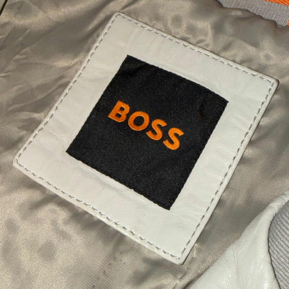 BOSS Suede Leather Bomber Jacket