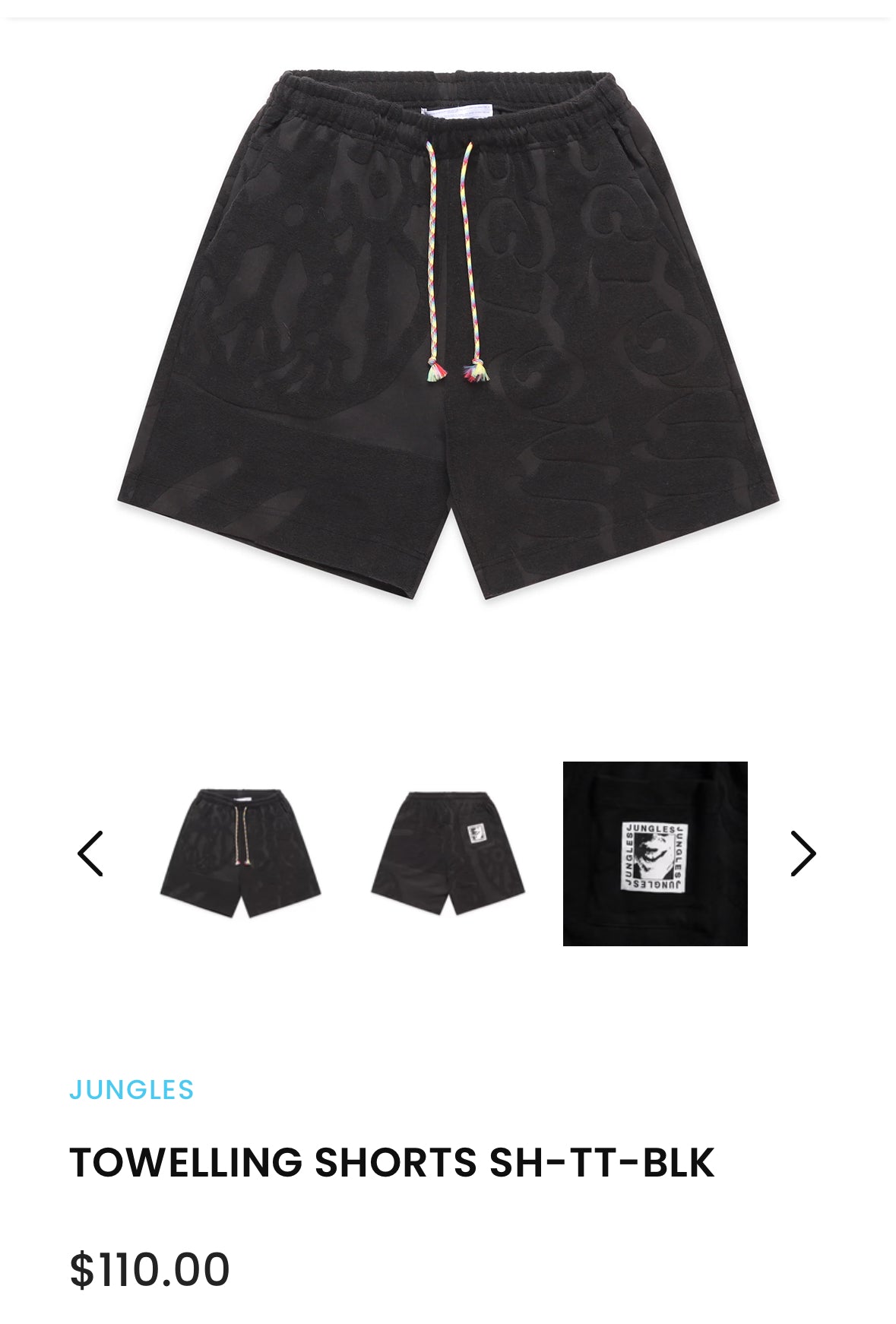 Jungles Towelling Shorts