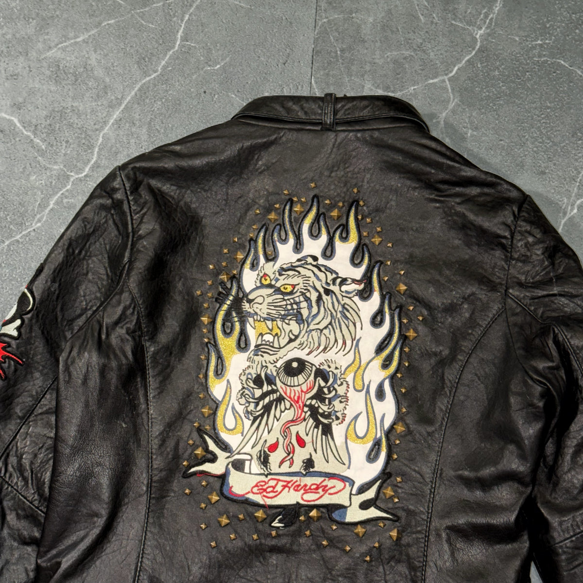 Vintage Ed Hardy for Avirex Wmns Leather Jacket