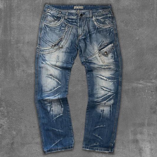 Y2k Kosmo Lupo Chain Jeans