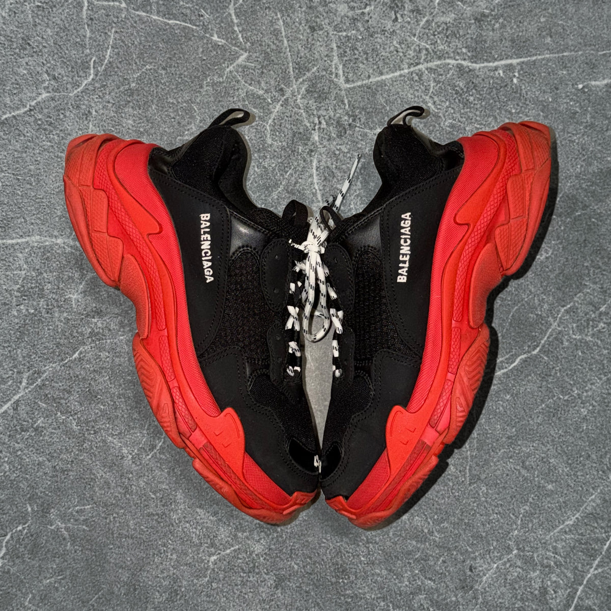 Balenciaga Tripple S Black and Red Sneakers [43]