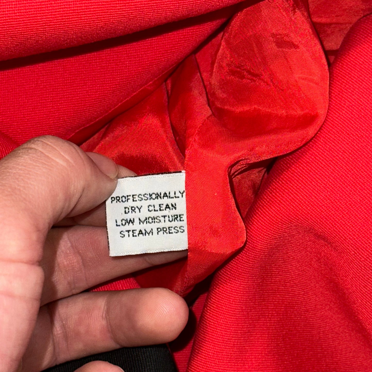 1990 Christian Dior Jacket Red Crepe Tailored