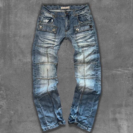 Y2k Kosmo Lupo Biker Jeans