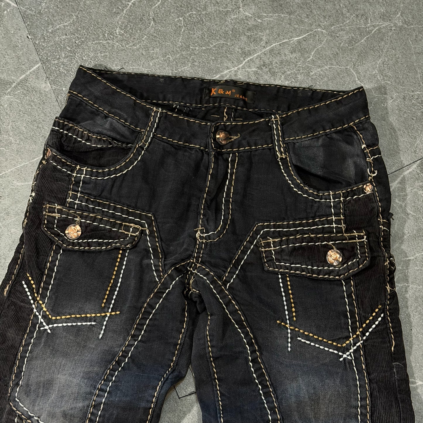 Y2k Kosmo Lupo Biker Jeans