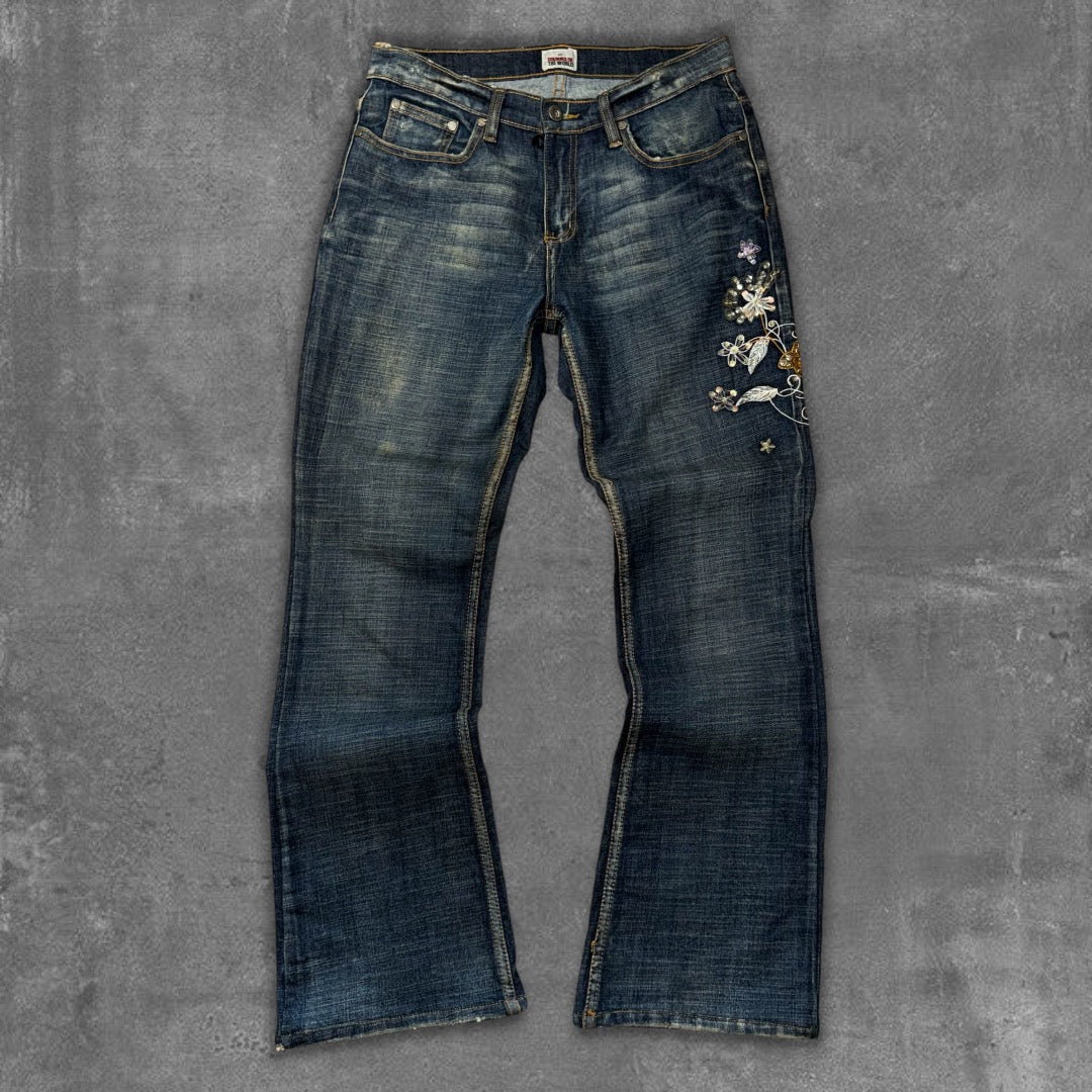 Y2k Wmns Flared Jeans