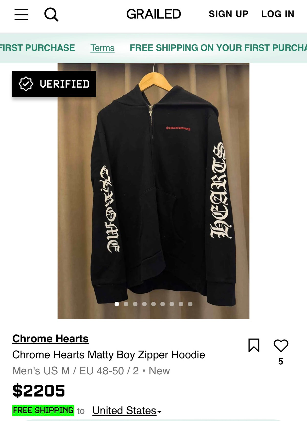 Chrome Hearts Matty Boy Nuclear Kids Zipper Oversized Hoodie