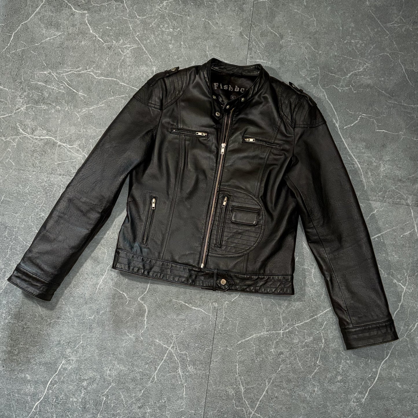 Fishbone Leather Jacket
