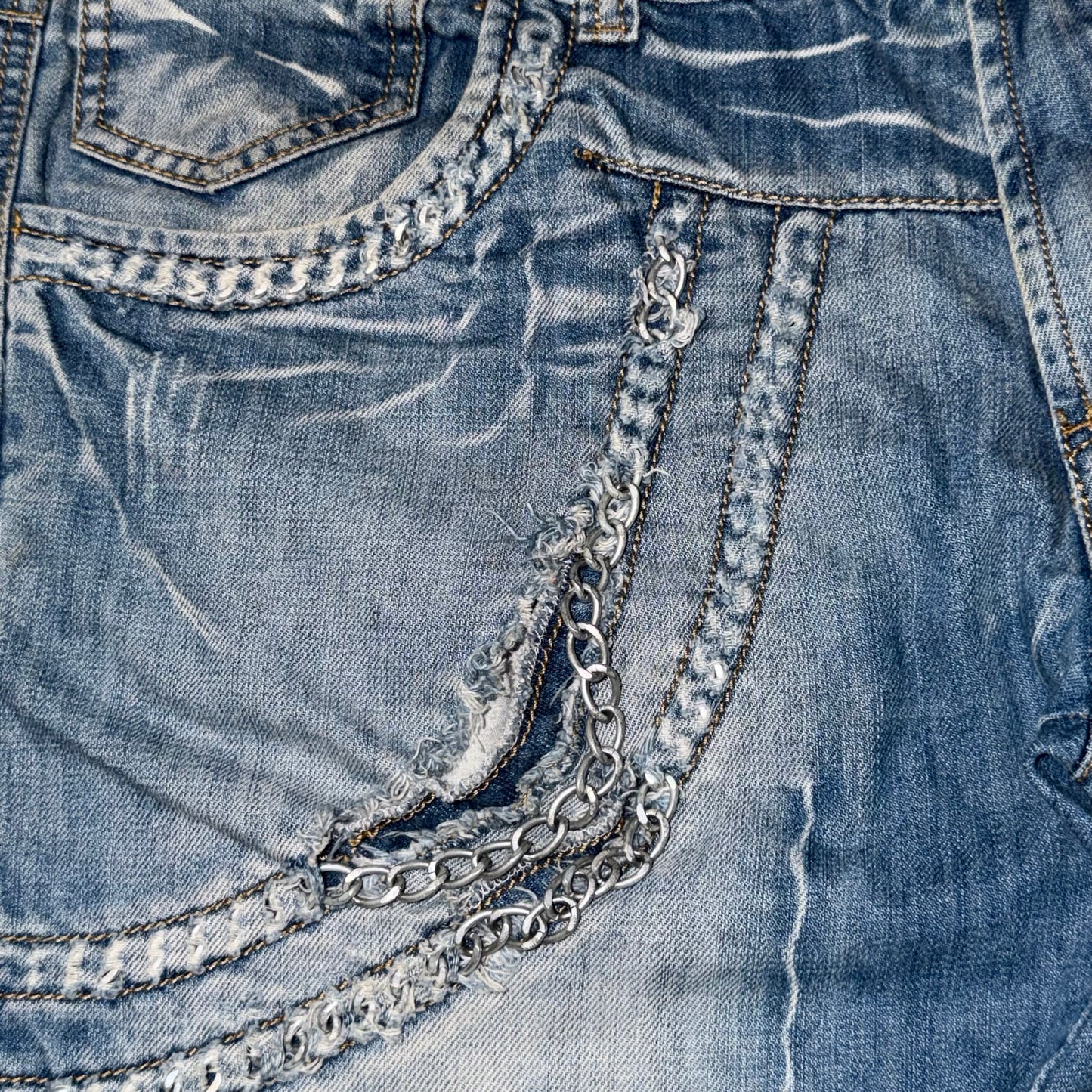 Y2k Kosmo Lupo Chain Jeans