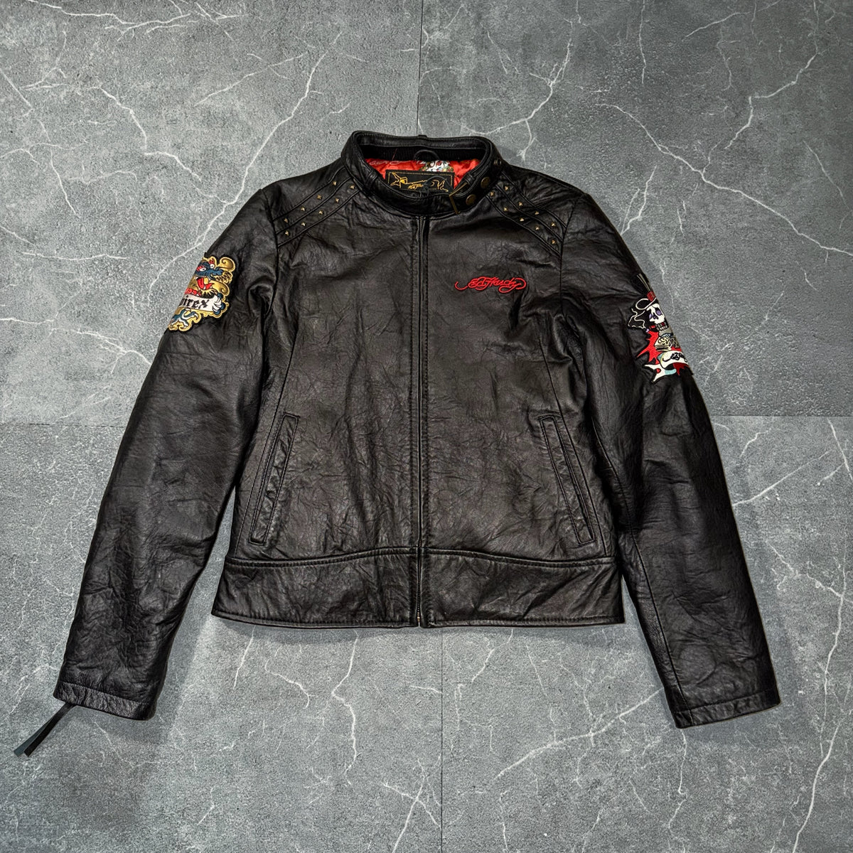 Vintage Ed Hardy for Avirex Wmns Leather Jacket