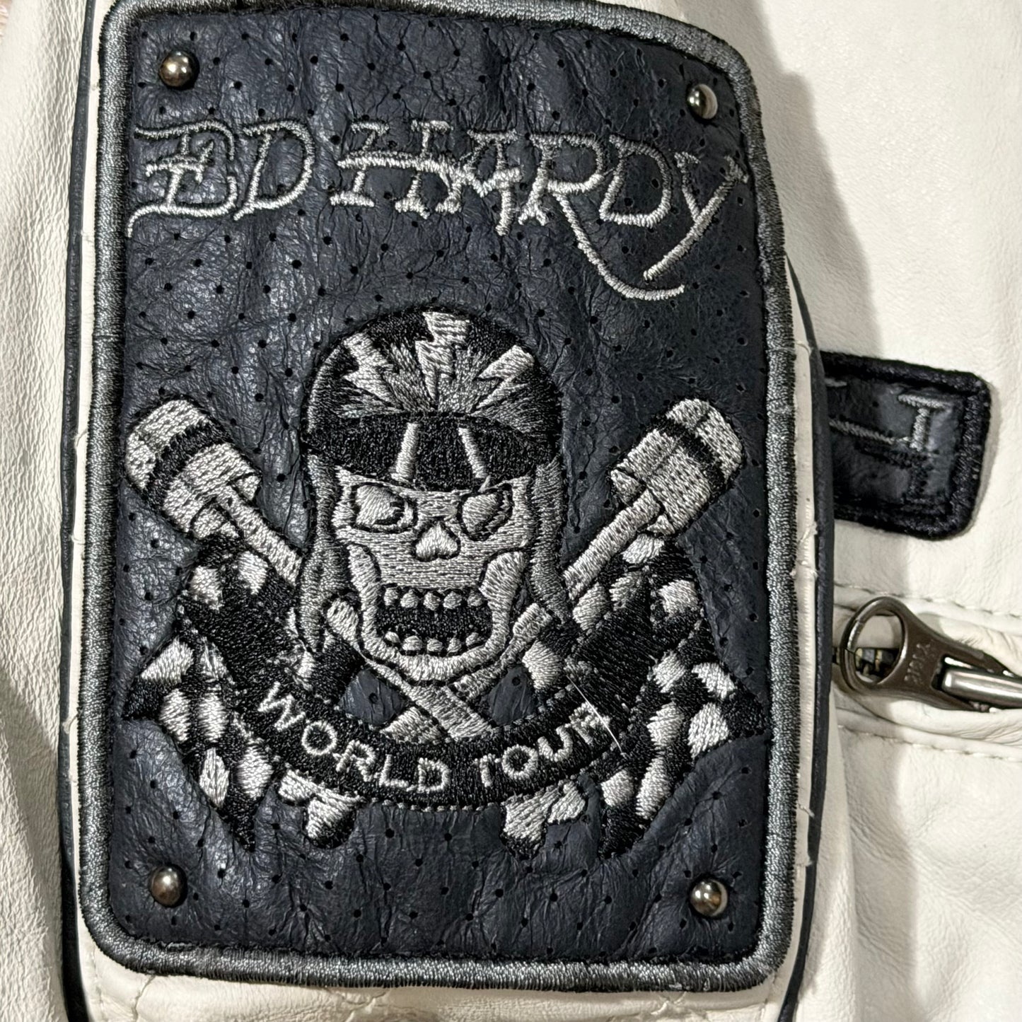 Y2k Ed Hardy Wmns Leather Jacket