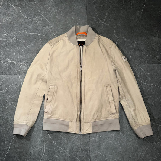 BOSS Suede Leather Bomber Jacket