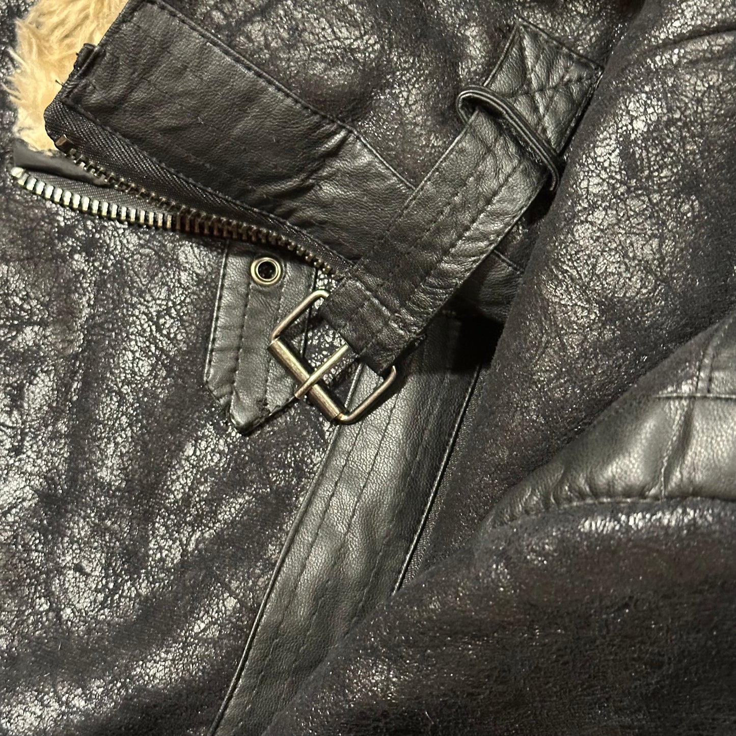 Y2k Cipo & Baxx Eco Faux Leather Jacket