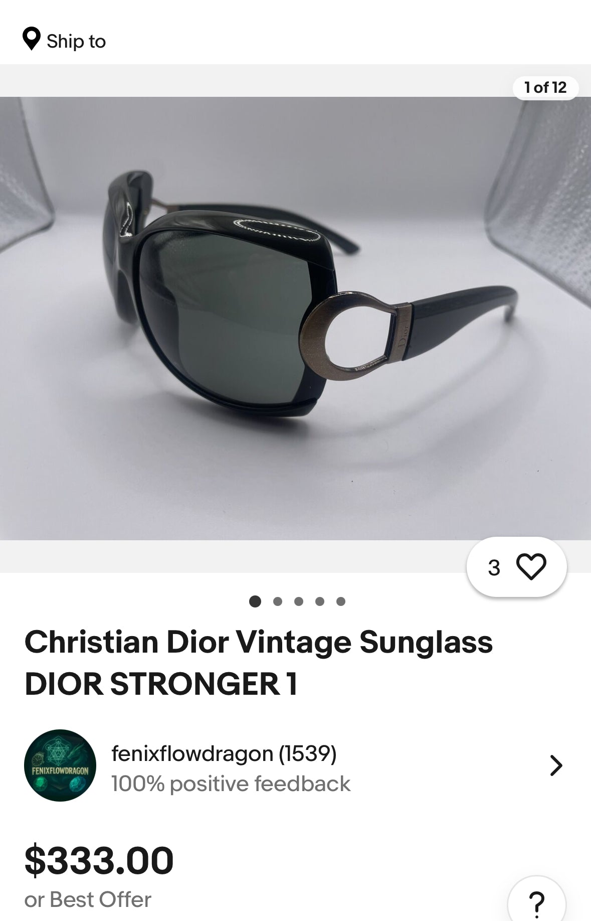 Vintage Christian Dior Stronger 1 wmns sunglasses