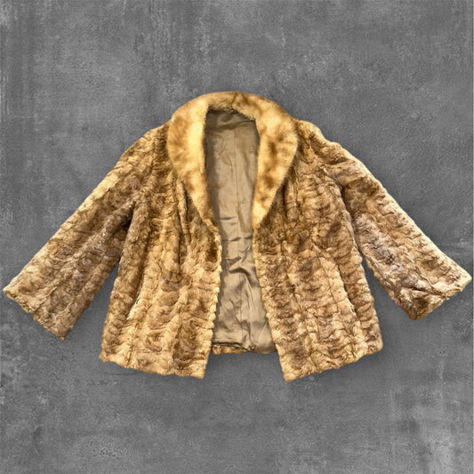 Fox Fur Leather Coat