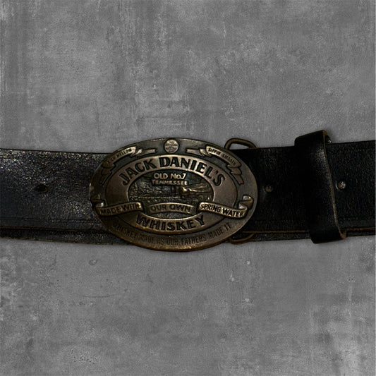 Vintage Jack Daniels Whiskey Leather Belt 100cm