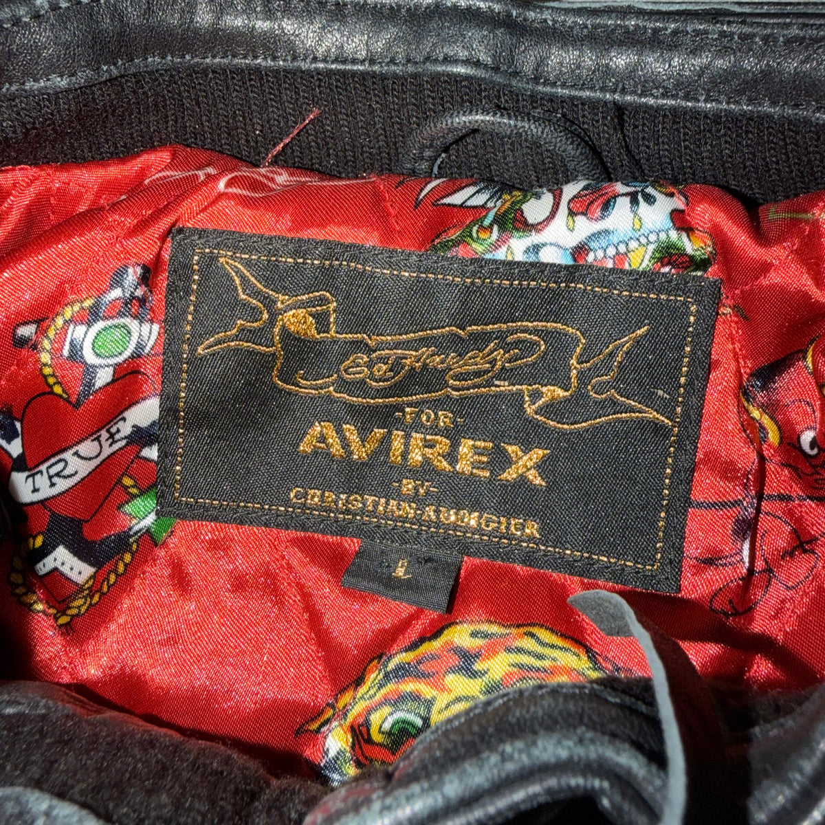 Vintage Ed Hardy for Avirex Wmns Leather Jacket