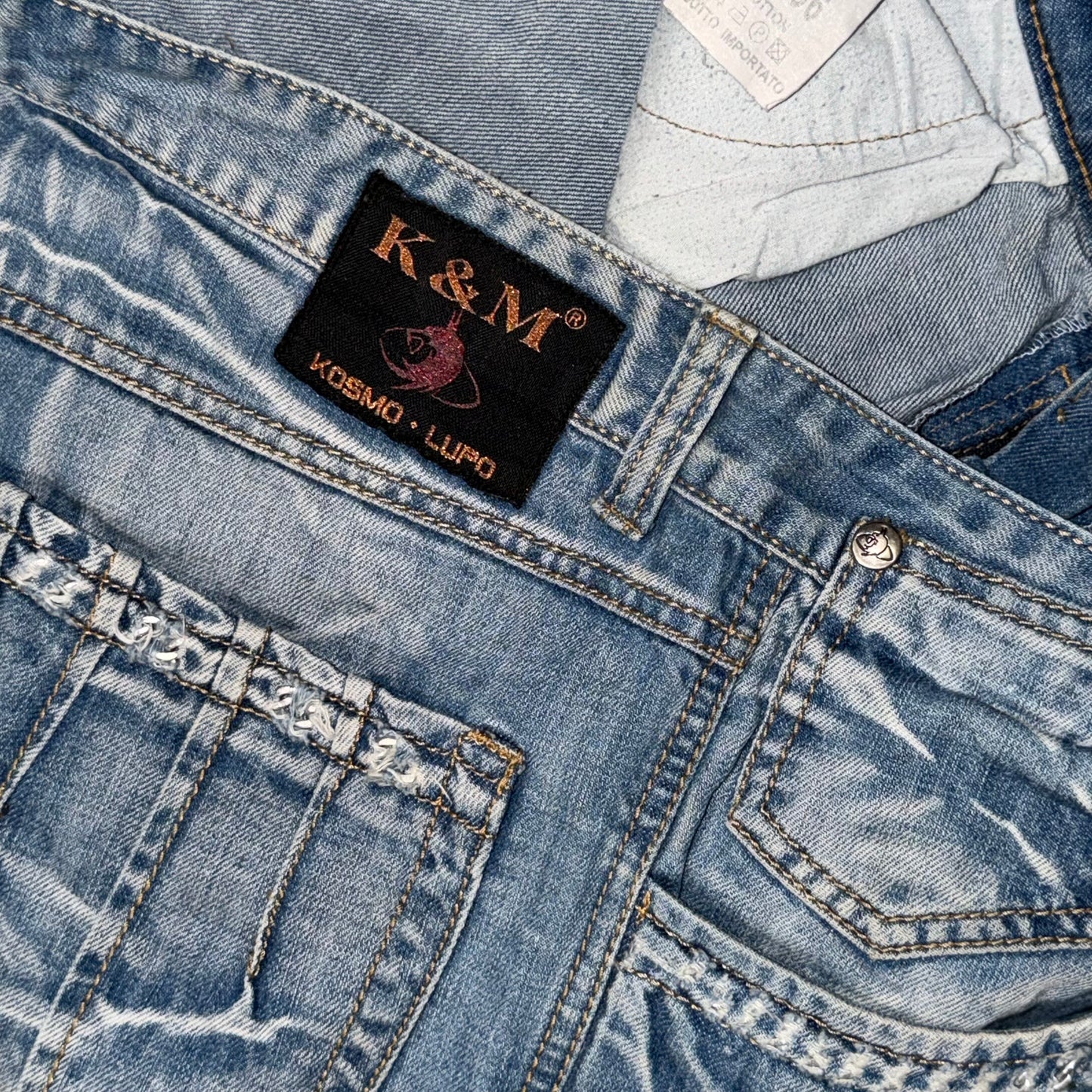 Y2k Kosmo Lupo Chain Jeans