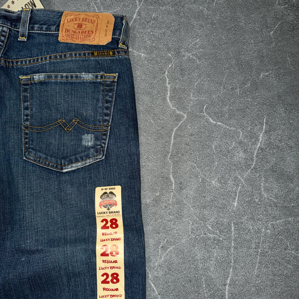 Y2k Lucky Brand “Lucky You” Flared Distressed Jeans
