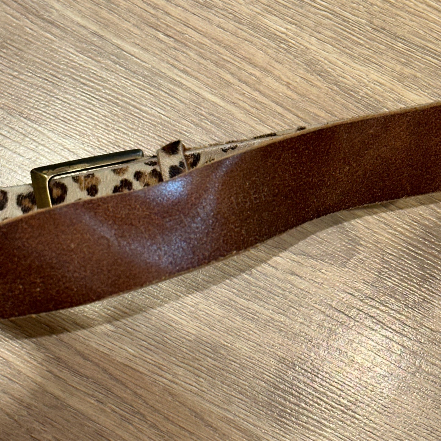 Tommy Hilfiger Leather Cheetah Belt 85cm