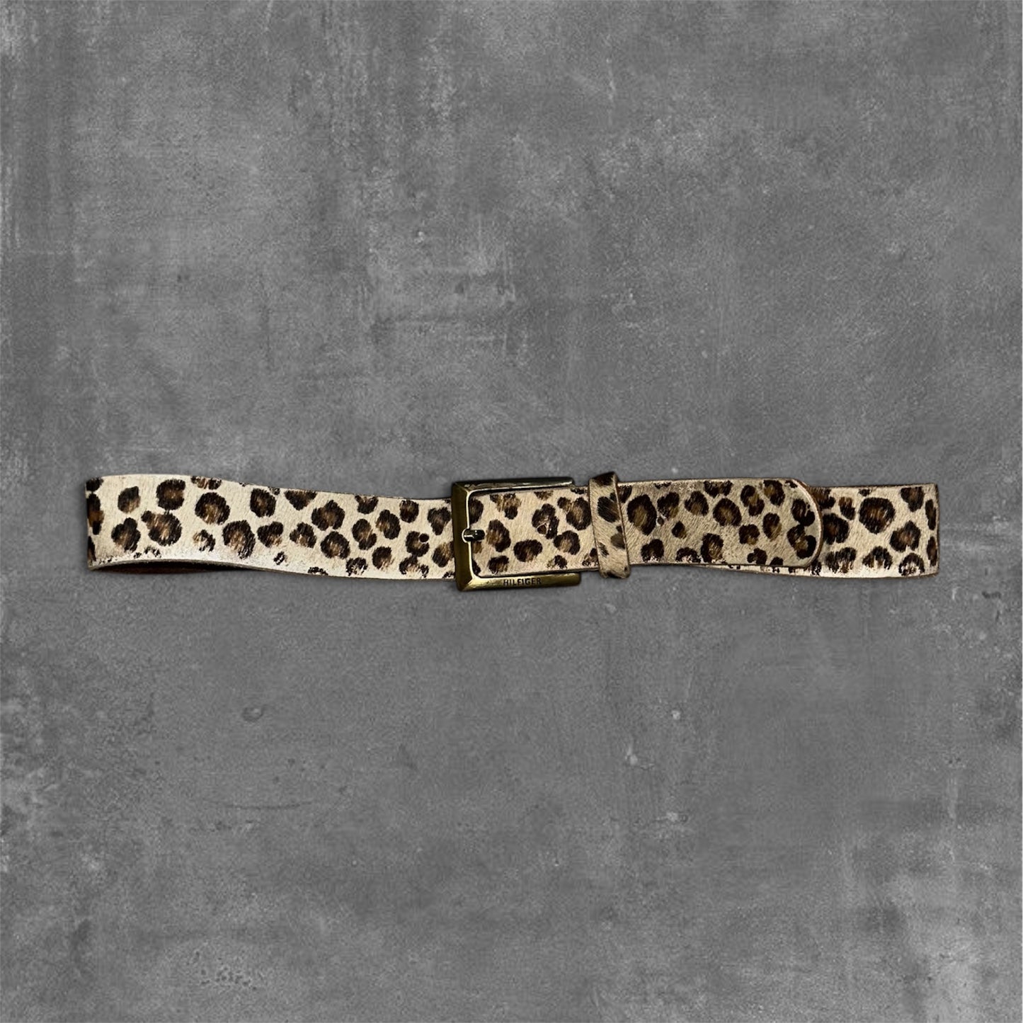 Tommy Hilfiger Leather Cheetah Belt 85cm